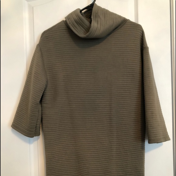 Zara Khaki Knit Dress - Size S - Picture 2 of 2
